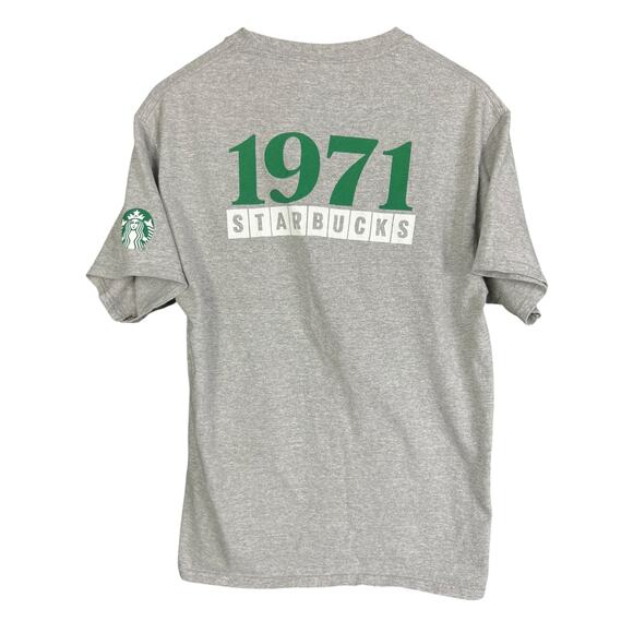 Starbucks Coffee 1971 50th Anniversary Gray Crew T-Shirt - Size Medium - Picture 1 of 5